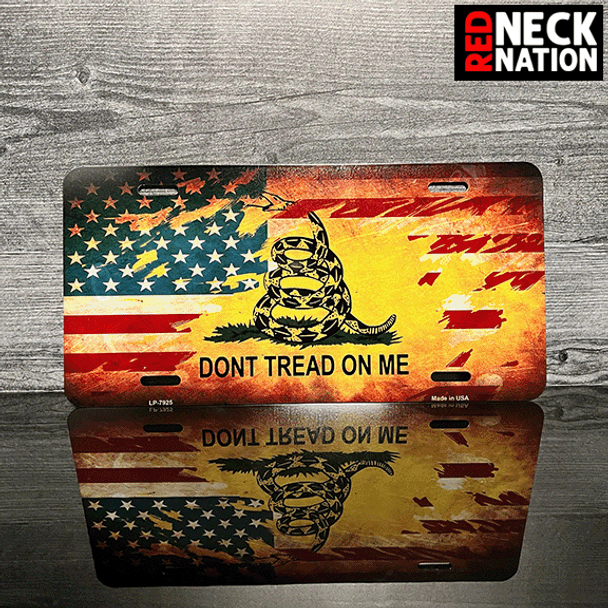 Don't Tread American Flag Metal Plate RNLP-7925