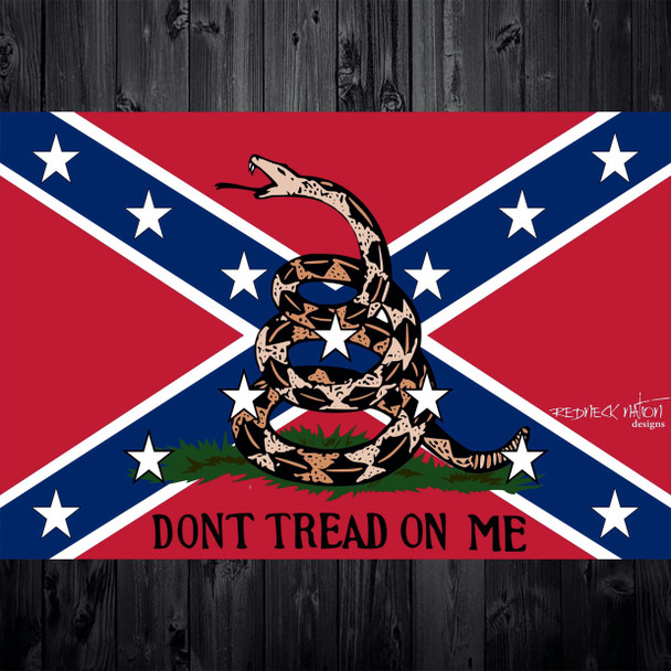 Don't Tread on Me Confederate Flag Sticker