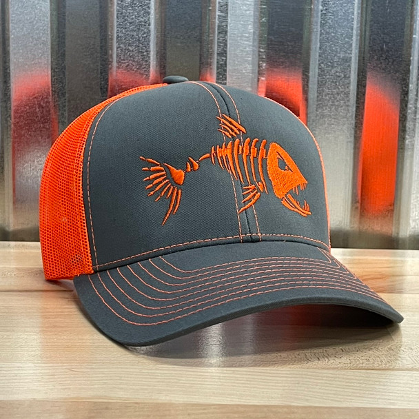 Angry Fish Charcoal/Orange Hat RMOG-13