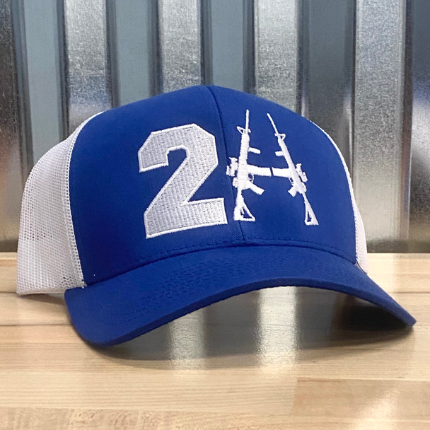 2A Blue/White Stitched Hat