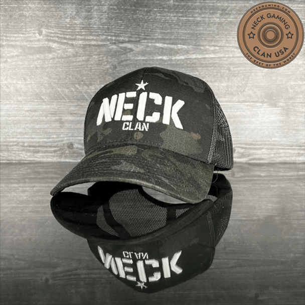 Neck Clan Black Camo 3D Hat