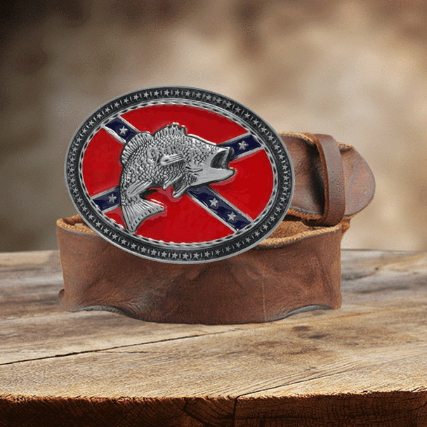 Bass Confederate Flag Buckle