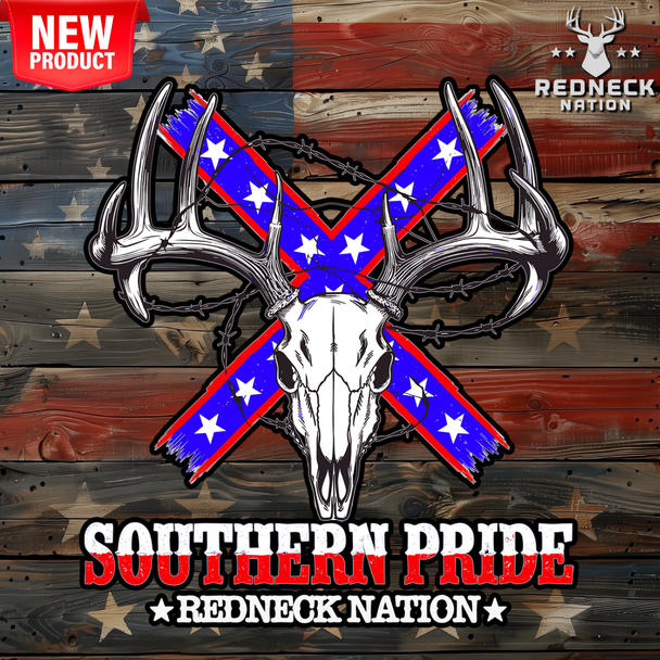 Southern Pride Skull Sticker
