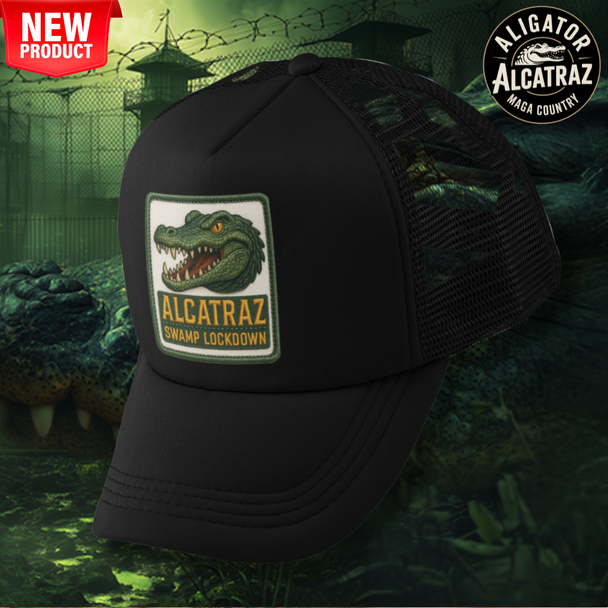 Alligator Alcatraz Swamp Lockdown Trucker Hat