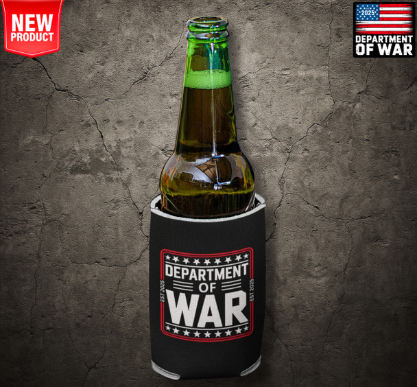Department Of War Banner Koozie