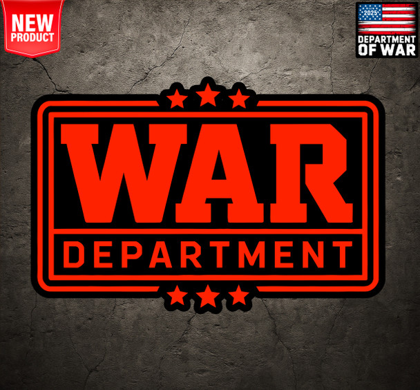 War Department Sticker War Department Sticker