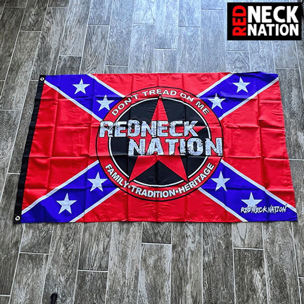 Redneck Nation Confederate Dont Tread on Me Star Flag RNF-32