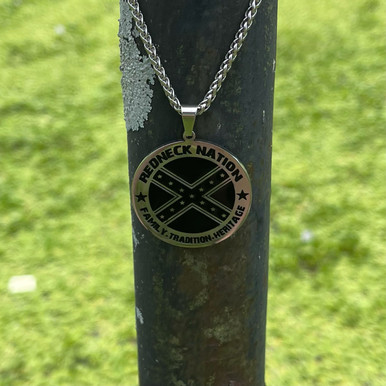 Redneck Nation Stainless Steel Charm and Necklace - Redneck Nation