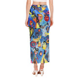 Lemon sidewalk side slit skirt