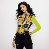 Iced coffee mesh top