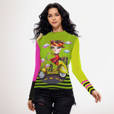 Vespa girl mesh top
