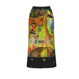 Garden party front slit 100% cotton woman's skirt
