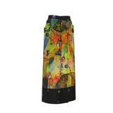 Garden party front slit 100% cotton woman's skirt