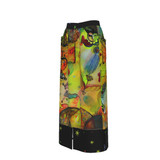 Garden party front slit 100% cotton woman's skirt