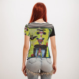 Bat Girl Women's Short Sleeve Mesh Blouse