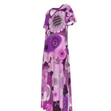 Pink Fizz Women's V-neck Dress With Side Slit