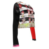 Strawberry picking Mesh Long Sleeve Shrug