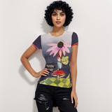 Maker Type Short Sleeve Mesh Top