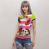 Hedgehog picnic Short Sleeve Mesh Top