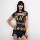 Shoes Short Sleeve Mesh Top