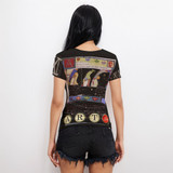 Shoes Short Sleeve Mesh Top