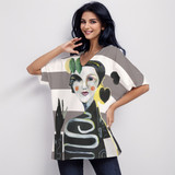 Black harlequin top 100% Cotton