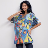 Lemon sidewalk top 100% cotton short sleeve top