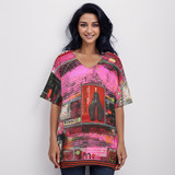 David Bowie fame top 100% cotton short sleeve top