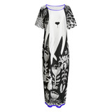 Black hand maxi Dress With Pockets