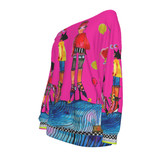 Walking girls off the shoulder top