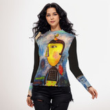 Lemony girl long sleeve mesh top