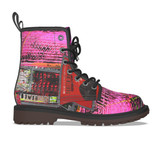 Bowie glam pink unsiex ankle  Boots
