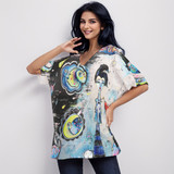 Pentimenti 100% cotton short sleeve top