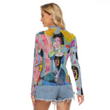 Dog Goddess long sleeve mesh top