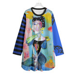 Dog Goddess flare dress 100% cotton