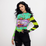 Myself as my cat long sleeve mesh top