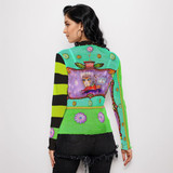 Myself as my cat long sleeve mesh top