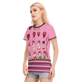 Strawberry pixie round neck shirt 100% cotton