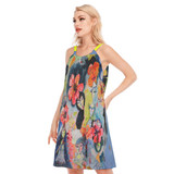 Hibiscus sisters halter dress 100% cotton