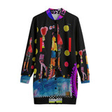 High heel girls long duster jacket