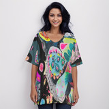 Glitter Puff 100% cotton short sleeve top