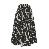 Chalkboard letters flare skirt with pockets