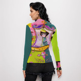 Earthgirl long sleeve mesh top