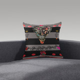 Grey heart Pillow