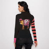 Cat's Pajamas long sleeve mesh top