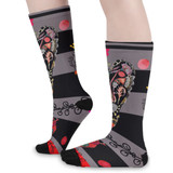 Gray Hearts Unisex Crew Socks