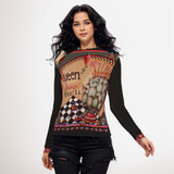 Queen artichoke long sleeve mesh top