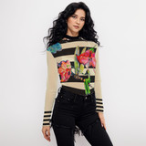 Dragonfly Long Sleeve Mesh Top