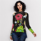 Zinnia long sleeve mesh top