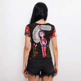 Summer in NY Short Sleeve Mesh Top